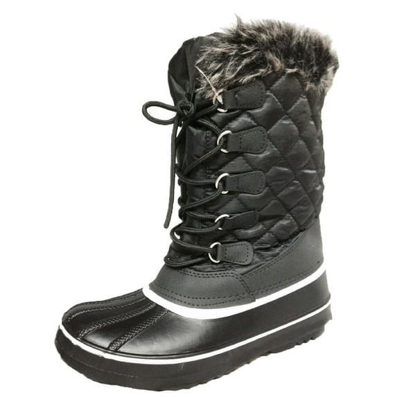 Winter Snow Boots for Women Faux Fur Lined Warm Hiking Snow Shoes Water Resistant Comfy Snow Bootie