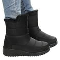 thumbnail image 1 of Winter Snow Boots for Women Seniors Waterproof Platform Wedges Fleece Lined Mid Calf Work Booties Cold Weather, 1 of 6