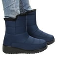 thumbnail image 1 of Winter Snow Boots for Women Seniors Waterproof Platform Wedges Fleece Lined Mid Calf Work Booties Cold Weather, 1 of 5