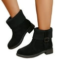 thumbnail image 1 of Winter Snow Boots for Women Suede Plush Fuzzy Warm Ankle Boots Casual Pull on Short Booties, 1 of 6