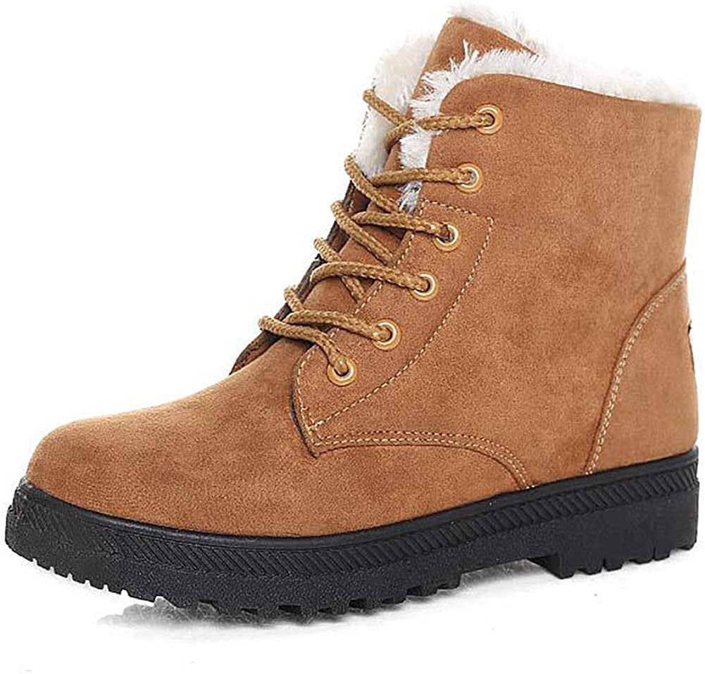  Solid Snow Boots for Women Warm Trendy Work Womens Booties  Comfortable Boots Women Lace Up Falt Comfy Cute Hiking Boots Women Fashion  Boots Cowgirl Womens Motorcycle Boots Women Work Boots 