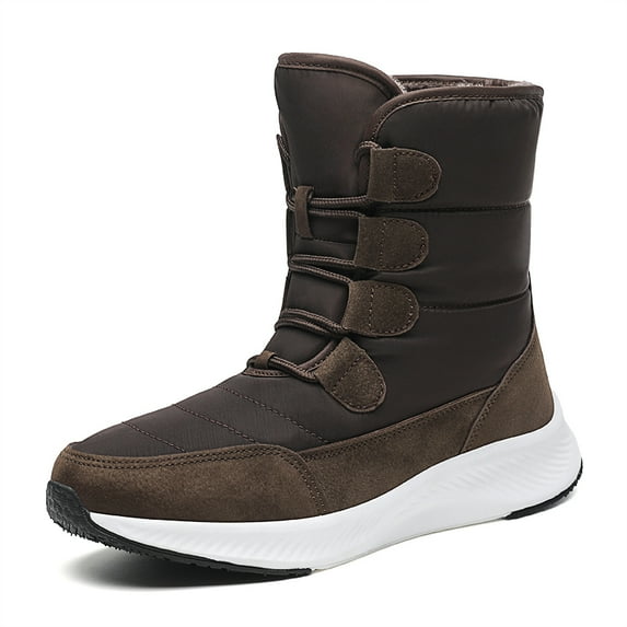 Winter Snow Boots for Women Water Resistant Anti-Slip Lightweight Lace-Up Plush Lining Outdoor Warm Comfort Booties