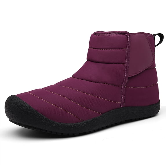 Winter Snow Boots for Women and Men, Fur Lined Warm Booties, Outdoor Anti-slip Waterproof Comfortable Short Boot