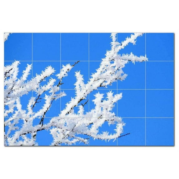 Winter Snow Ceramic Tile Mural Kitchen Backsplash Bathroom Shower, 401988-L64