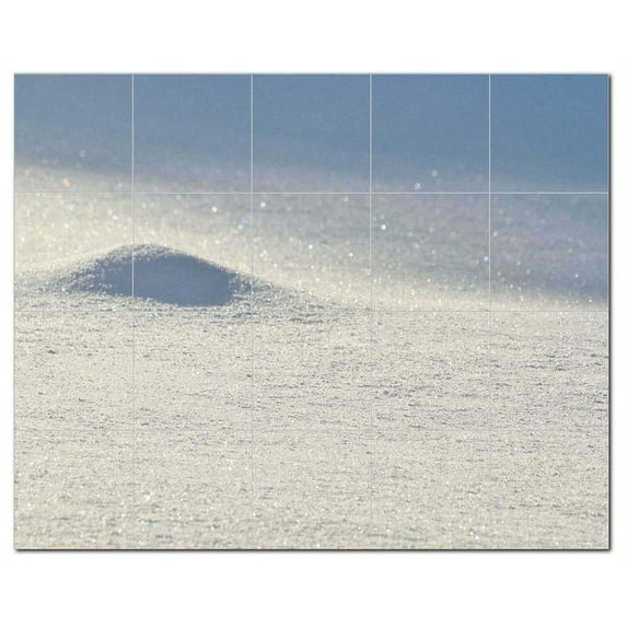 Winter Snow Ceramic Tile Mural Kitchen Backsplash Bathroom Shower, 401998-M54