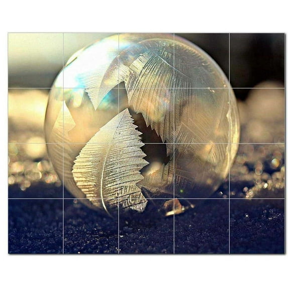 Winter Snow Ceramic Tile Mural Kitchen Backsplash Bathroom Shower, 402005-L54