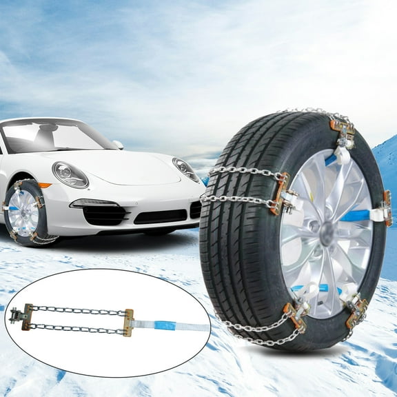 Winter Snow Chains For Car Slipping,Car Snow Chain,Emergency Anti Slip Tire Chain, Snow Chains For Pickup Trucks Suvs Cars Sedan Automobiles Applicable Tire Width 235 to 265mm /9.25 to 10.43in