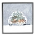 thumbnail image 1 of Winter Snow Holiday Gifts Holiday Painting Black Framed Art Print Wall Art, 1 of 7