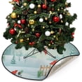 thumbnail image 1 of Winter Snow Red Birds Christmas Tree Mats Waterproof Tree Skirt, Xmas Tree Stand Tray Mat Floor Protector Pad for Holiday Party Decoration, 28.3", 1 of 6