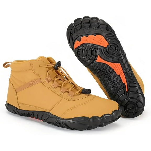Winter Snow Shoes for Men and Women - Waterproof Cold Weather Barefoot Shoes with anti slip rubber