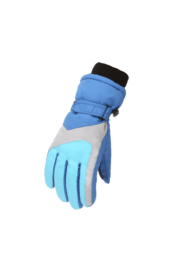 Winter Snow Ski Gloves Kids Warm Waterproof for 6 - 12 Years Old Boys Girls for Outdoor Sports