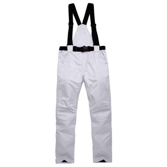 Winter Snow Suit for Men Women Ski Pants Men Snow Bibs with Detachable Braces Snowboard Overall Insulated Windproof Waterproof for Winter Outdoor Sports White XL