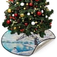 thumbnail image 1 of Winter Snow Tree Christmas Tree Mats Waterproof Tree Skirt, Cute Snowman Xmas Tree Stand Tray Mat Floor Protector Pad for Holiday Party Decoration, 28.3", 1 of 6