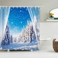 thumbnail image 1 of Winter Snow Tree Shower Curtains Decoration Waterproof Fabric Natural Scenery Bath Curtain Bathroom Door large 240X180 Screen, 1 of 5