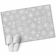 thumbnail image 1 of Winter Snowflake Area&nbsp;Rug 2x3ft Christmas Gray Background Modern Non-Slip&nbsp;Washable Square&nbsp;Rugs Soft Felt Indoor Floor Mat for Bedroom Kitchen Living Room Bathroom, 1 of 9
