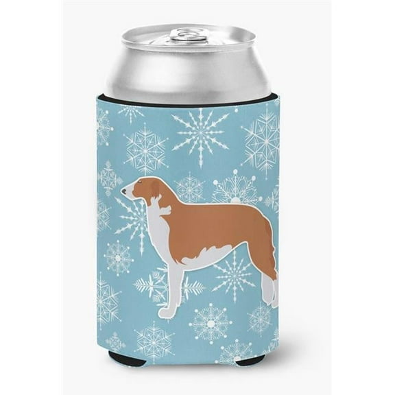 Winter Snowflake Borzoi Russian Greyhound Can or Bottle Hugger