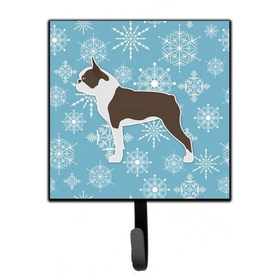 Winter Snowflake Boston Terrier Leash or Key Holder