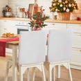 thumbnail image 1 of Winter Snowflake Chair Covers Set of 1 Gray Background Christmas Snow Simple Chair Back Covers Stretch Removable Washable Slipcovers Protector for Dining Room Kitchen Party Decor, 1 of 5
