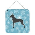 thumbnail image 1 of Winter Snowflake Design with Dog Art Wall or Door Hanging Prints, 1 of 1