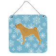 thumbnail image 1 of Winter Snowflake Design with Dog Art Wall or Door Hanging Prints, 1 of 1