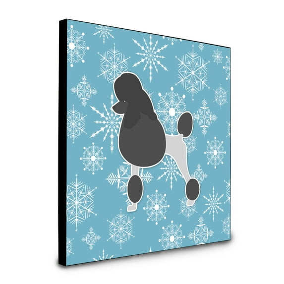 Carolines Treasures BB3539UP88 8 x 8 x 0.625 in. Winter Snowflake Poodle Artwork Panel Wall Decor