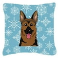thumbnail image 1 of Winter Snowflake Dog Face Design Fabric Decorative Pillow, 1 of 4
