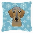thumbnail image 1 of Winter Snowflake Dog Face Design Fabric Decorative Pillow, 1 of 4