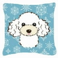 thumbnail image 1 of Winter Snowflake Dog Face Design Fabric Decorative Pillow, 1 of 4