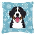 thumbnail image 1 of Winter Snowflake Dog Face Design Fabric Decorative Pillow, 1 of 4