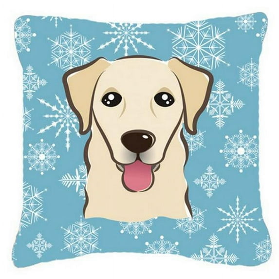 Winter Snowflake Dog Face Design Fabric Decorative Pillow