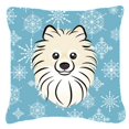thumbnail image 1 of Winter Snowflake Dog Face Design Fabric Decorative Pillow, 1 of 4