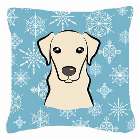 Winter Snowflake Dog Face Design Fabric Decorative Pillow