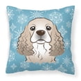 thumbnail image 1 of Winter Snowflake Dog Face Design Fabric Decorative Pillow, 1 of 4