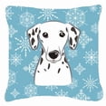 thumbnail image 1 of Winter Snowflake Dog Face Design Fabric Decorative Pillow, 1 of 4
