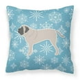 thumbnail image 1 of Winter Snowflake Dog Profile Art Fabric Decorative Pillow, 1 of 4