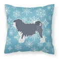 thumbnail image 1 of Winter Snowflake Dog Profile Art Fabric Decorative Pillow, 1 of 4