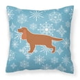 thumbnail image 1 of Winter Snowflake English Cocker Spaniel Fabric Decorative Pillow, 1 of 4