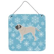 Winter Snowflake English Mastiff Wall or Door Hanging Prints