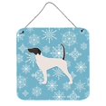 thumbnail image 1 of Winter Snowflake English Pointer Wall or Door Hanging Prints, 1 of 1