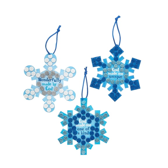 Winter Snowflake Faith Craft Kit, Makes 12, Craft Kits, Winter, 12 Pieces