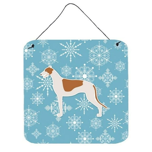 Winter Snowflake Greyhound Wall or Door Hanging Prints
