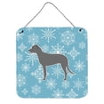 thumbnail image 1 of Winter Snowflake Irish Wolfhound Wall or Door Hanging Prints, 1 of 1