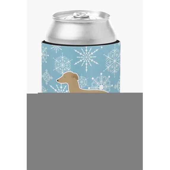 Winter Snowflake Italian Greyhound Can or Bottle Hugger