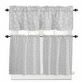 thumbnail image 1 of Winter Snowflake Kitchen Curtains and Valances Set, Christmas Gray Background Modern Rod Pocket Window Valance 18 Inch Window Curtain Panels for Living Room Bedroom Laundry, 27.5x24in, 3 Pieces, 1 of 7