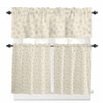 thumbnail image 1 of Winter Snowflake Kitchen Curtains and Valances Set, Christmas White Background Modern Rod Pocket Window Valance 18 Inch Window Curtain Panels for Living Room Bedroom Laundry, 27.5x36in, 3 Pieces, 1 of 7