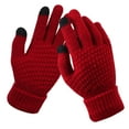 thumbnail image 1 of Winter Snowflake Knitted Gloves for Men and Women with Touchscreen Mobile Phone Printing Design Warm Thick Fashionable Cold Weather Accessory, 1 of 3