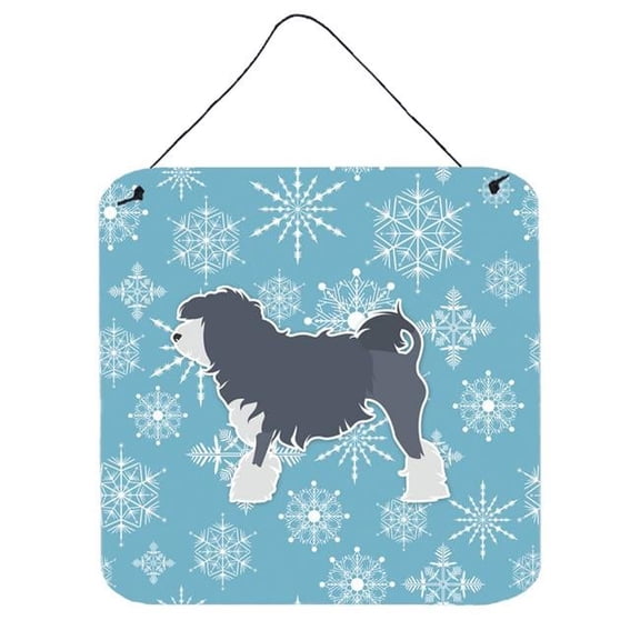 Winter Snowflake Lowchen Wall or Door Hanging Prints