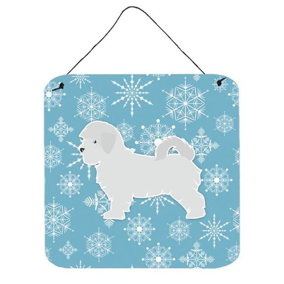 Winter Snowflake Maltese Wall or Door Hanging Prints