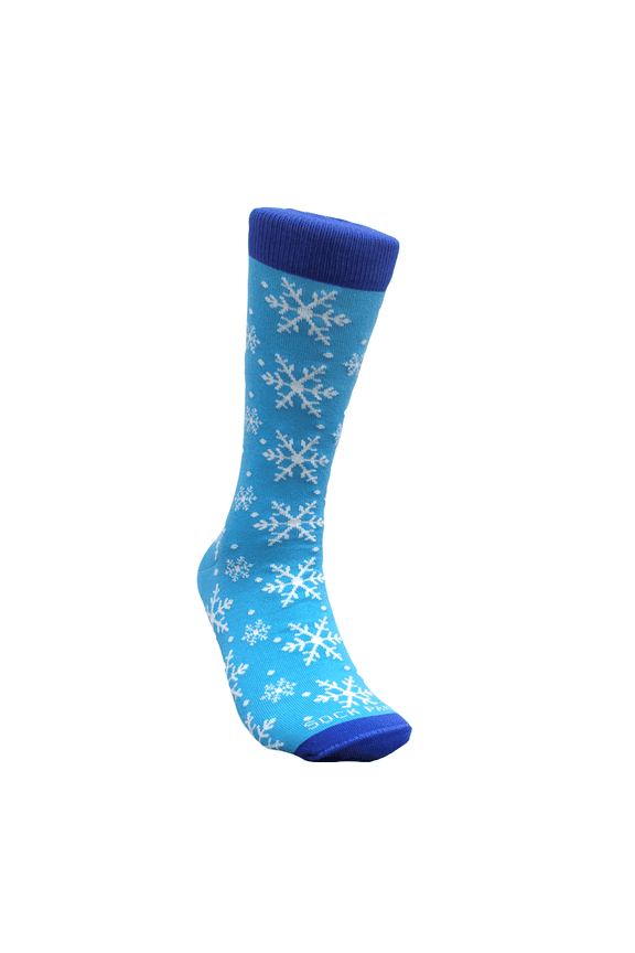 Winter Snowflake Pattern Socks from the Sock Panda (Adult Large - Men's Shoe Sizes 8-12)