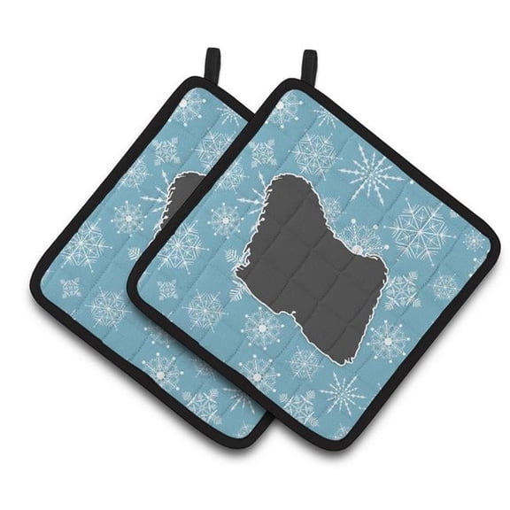 Winter Snowflake Puli Pair of Pot Holders